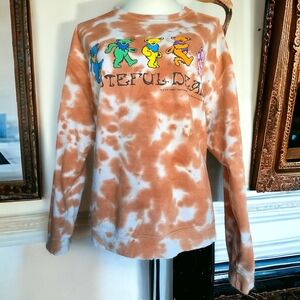 THE GRATEFUL DEAD ( L ) Tie Dye Dancing Bears L/S Crew Sweatshirt